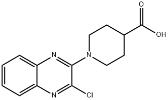 1-(3-클로로-퀴녹살린-2-일)-피페리딘-4-카르복실산 구조식 이미지