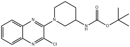 [1-(3-Chloro-quinoxalin-2-yl)-piperidin-3-yl]-carbaMic acid tert-butyl ester, 98+% C18H23ClN4O2, MW: 362.86 Structure