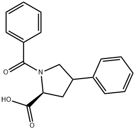 (Trans)-1-Benzoyl-4-phenyl-l-proline Structure