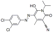 3-Pyridinecarbonitrile,  5-[2-(3,4-dichlorophenyl)diazenyl]-1,2-dihydro-6-hydroxy-4-methyl-1-(1-methylethyl)-2-oxo- Structure