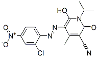 3-Pyridinecarbonitrile,  5-[2-(2-chloro-4-nitrophenyl)diazenyl]-1,2-dihydro-6-hydroxy-4-methyl-1-(1-methylethyl)-2-oxo- Structure