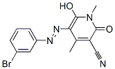 3-Pyridinecarbonitrile,  5-[2-(3-bromophenyl)diazenyl]-1,2-dihydro-6-hydroxy-1,4-dimethyl-2-oxo- 구조식 이미지