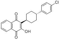 2-(4-(4-Chlorophenyl)cyclohexyl)-3-hydroxy-1,4-naphthoquinone Structure