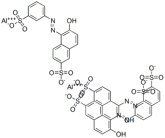 dialuminium tris[6-hydroxy-5-[(3-sulphonatophenyl)azo]naphthalene-2-sulphonate] Structure