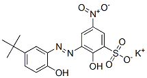 potassium 3-[[5-(tert-butyl)-2-hydroxyphenyl]azo]-2-hydroxy-5-nitrobenzenesulphonate Structure