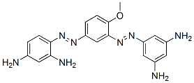 2-[(3,5-diaminophenyl)azo]-4-[(2,4-diaminophenyl)azo]anisole Structure