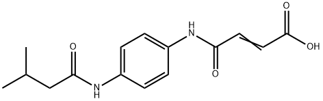 (E)-4-{4-[(3-METHYLBUTANOYL)AMINO]ANILINO}-4-OXO-2-BUTENOIC ACID Structure