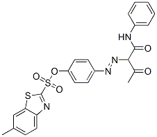 6-methyl-2-[4-[[2-oxo-1-[(phenylamino)carbonyl]propyl]azo]phenyl]benzothiazolesulphonic acid 구조식 이미지