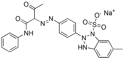 sodium 6-methyl-2-[4-[[2-oxo-1-[(phenylamino)carbonyl]propyl]azo]phenyl]benzothiazolesulphonate 구조식 이미지