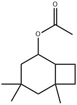 4,4,6-trimethylbicyclo[4.2.0]oct-2-yl acetate Structure