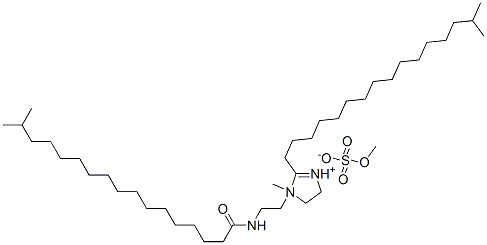 4,5-dihydro-2-isoheptadecyl-1-methyl-1-[2-[(1-oxoisooctadecyl)amino]ethyl]-1H-imidazolium methyl sulphate Structure