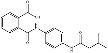 2-({4-[(3-METHYLBUTANOYL)AMINO]ANILINO}CARBONYL)-BENZOIC ACID Structure