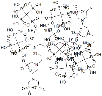 hexaammonium hexahydrogen [ethane-1,2-diylbis[[(phosphonatomethyl)imino]ethane-2,1-diylnitrilobis(methylene)]]tetrakisphosphonate Structure