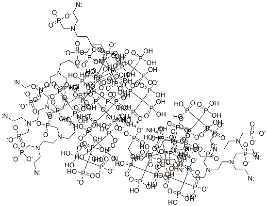 heptaammonium pentahydrogen [ethane-1,2-diylbis[[(phosphonatomethyl)imino]ethane-2,1-diylnitrilobis(methylene)]]tetrakisphosphonate  Structure