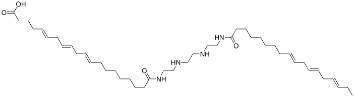 N,N'-[ethylenebis(iminoethylene)]bis(octadeca-9,12,15-trienamide) monoacetate Structure