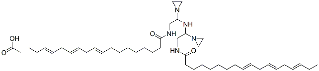 N,N'-[iminobis(ethyleneiminoethylene)]bis(octadeca-9,12,15-trienamide) monoacetate Structure