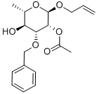 Allyl 2-O-acetyl-3-O-benzyl-a-L-rhamnopyranoside Structure