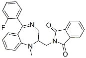 N-[[5-(2-fluorophenyl)-2,3-dihydro-1-methyl-1H-1,4-benzodiazepin-2-yl]methyl]phthalimide 구조식 이미지