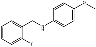 N-(2-Fluorobenzyl)-4-Methoxyaniline, 97% 구조식 이미지