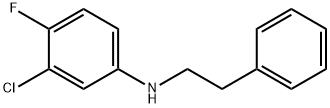 3-Chloro-4-fluoro-N-phenethylaniline 구조식 이미지