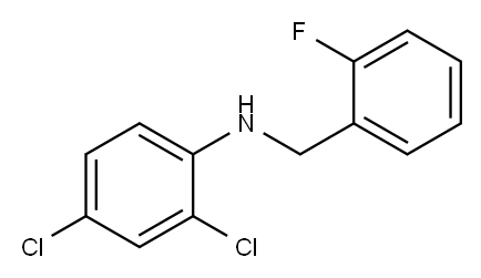 2,4-Dichloro-N-(2-fluorobenzyl)aniline, 97% 구조식 이미지