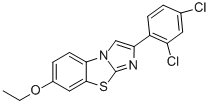 2-(2,4-디클로로페닐)-7-에톡시이미다조[2,1-B]벤조티아졸 구조식 이미지