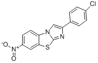 2-(4-CHLOROPHENYL)-7-NITROIMIDAZO[2,1-B]BENZOTHIAZOLE Structure