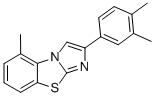 2-(3,4-디메틸페닐)-5-메틸이미다조[2,1-B]벤조티아졸 구조식 이미지