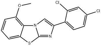 2-(2,4-디클로로페닐)-5-메톡시이미다조[2,1-B]벤조티아졸 구조식 이미지