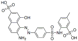 6-amino-4-hydroxy-5-[[4-[[(4-methyl-2-sulphophenyl)amino]sulphonyl]phenyl]azo]naphthalene-2-sulphonic acid Structure