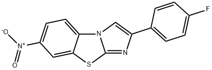 2-(4-플루오로페닐)-7-니트로이미다조[2,1-B]벤조티아졸 구조식 이미지