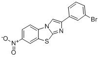 2-(3-브로모페닐)-7-니트로이미다조[2,1-B]벤조티아졸 구조식 이미지