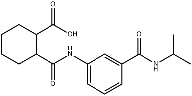 2-({3-[(ISOPROPYLAMINO)CARBONYL]ANILINO}CARBONYL)-CYCLOHEXANECARBOXYLIC ACID Structure