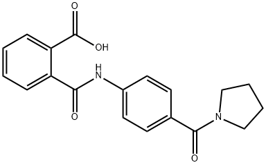 2-{[4-(1-PYRROLIDINYLCARBONYL)ANILINO]-CARBONYL}BENZOIC ACID Structure