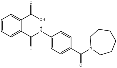 2-{[4-(1-AZEPANYLCARBONYL)ANILINO]-CARBONYL}BENZOIC ACID Structure