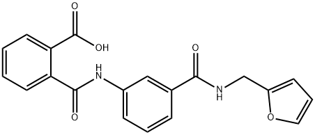 2-[(3-{[(2-FURYLMETHYL)AMINO]CARBONYL}ANILINO)-CARBONYL]벤조산 구조식 이미지