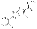 6-(2-클로로페닐)-3-메틸이미다조[2,1-B]티아졸-2-카르복실산에틸에스테르 구조식 이미지