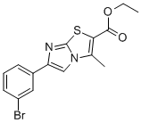6-(3-BROMOPHENYL)-3-METHYLIMIDAZO[2,1-B]THIAZOLE-2-CARBOXYLIC ACID ETHYL ESTER Structure