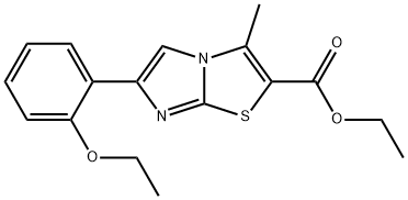 6-(2-ETHOXYPHENYL)-3-METHYLIMIDAZO[2,1-B]THIAZOLE-2-CARBOXYLIC ACID ETHYL ESTER Structure