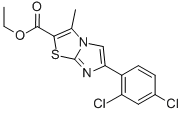 6-(2,4-DICHLOROPHENYL)-3-METHYLIMIDAZO[2,1-B]THIAZOLE-2-CARBOXYLIC ACID ETHYL ESTER Structure