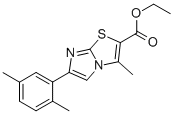 6-(2,5-DIMETHYLPHENYL)-3-METHYLIMIDAZO[2,1-B]THIAZOLE-2-CARBOXYLIC ACID ETHYL ESTER Structure