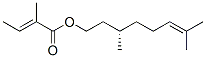 [S-(E)]-3,7-dimethyl-6-octenyl 2-methyl-2-butenoate Structure