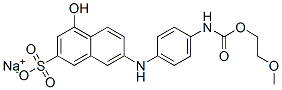 sodium 4-hydroxy-7-[4-[(2-methoxyethoxycarbonyl)amino]anilino]naphthalene-2-sulphonate 구조식 이미지