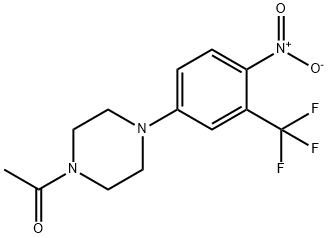 1-[4-[4-Nitro-3-(trifluoromethyl)phenyl]-1-piperazinyl]ethanone Structure