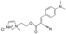 1-[2-[[2-cyano-3-[4-(dimethylamino)phenyl]-1-oxoallyl]oxy]ethyl]-1-methyl-1Himidazolium chloride 구조식 이미지
