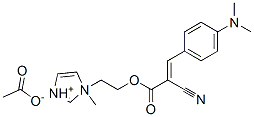 1-[2-[[2-cyano-3-[4-(dimethylamino)phenyl]-1-oxoallyl]oxy]ethyl]-1-methyl-1Himidazolium acetate 구조식 이미지
