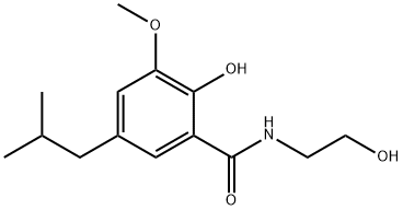 N-(2-hydroxyethyl)-5-isobutyl-3-methoxysalicylamide Structure
