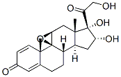 9beta,11beta-epoxy-16alpha,17,21-trihydroxypregna-1,4-diene-3,20-dione Structure