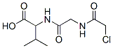 N-[N-(chloroacetyl)glycyl]-DL-valine Structure