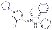 2-chloro-4-(1-pyrrolidinyl)benzaldehyde 1-naphthylphenylhydrazone Structure